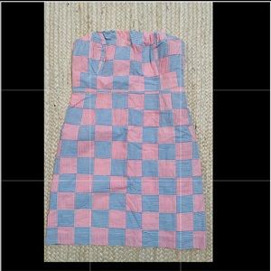 Vineyard Vines Madras Plaid strapless dress, 8